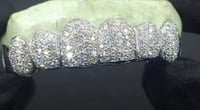 6 Top or Bottom Vs1 Silver Diamond Grill