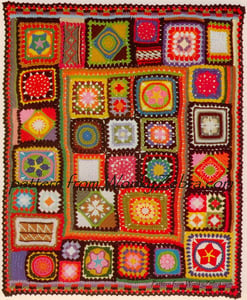 Image of Vintage Crochet Pattern PDF 195 Afghan Granny Blanket from WonkyZebra