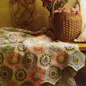 Image of Vintage Crochet Pattern PDF 224 Afghan Pattern from WonkyZebra