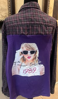 Vintage Purple/Gray/White Flannel Shirt Taylor Swift