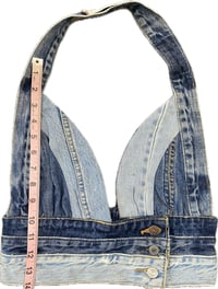 Image 3 of BELTED DENIM BRA TOP