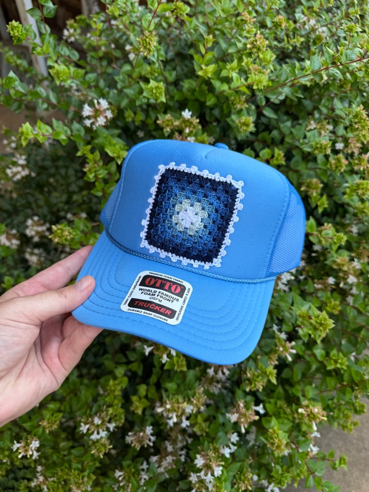 Image of Custom Granny Square Trucker Hat