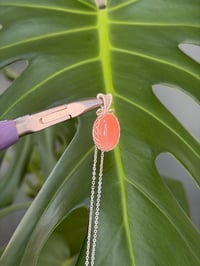 Image 3 of Silver Yan Yuan Agate Oval Crystal Necklace