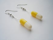 Image of MagicPill Earrings Yellow/White