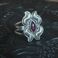 Image 2 of Garnet Blossom Ring