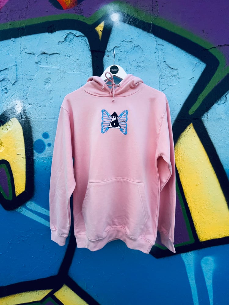 Image of Light Pink Butterfly Hoody Adult