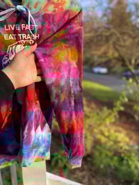 Image 3 of MEDUIM Live Fast Eat Trash Tie Dye Hoodie