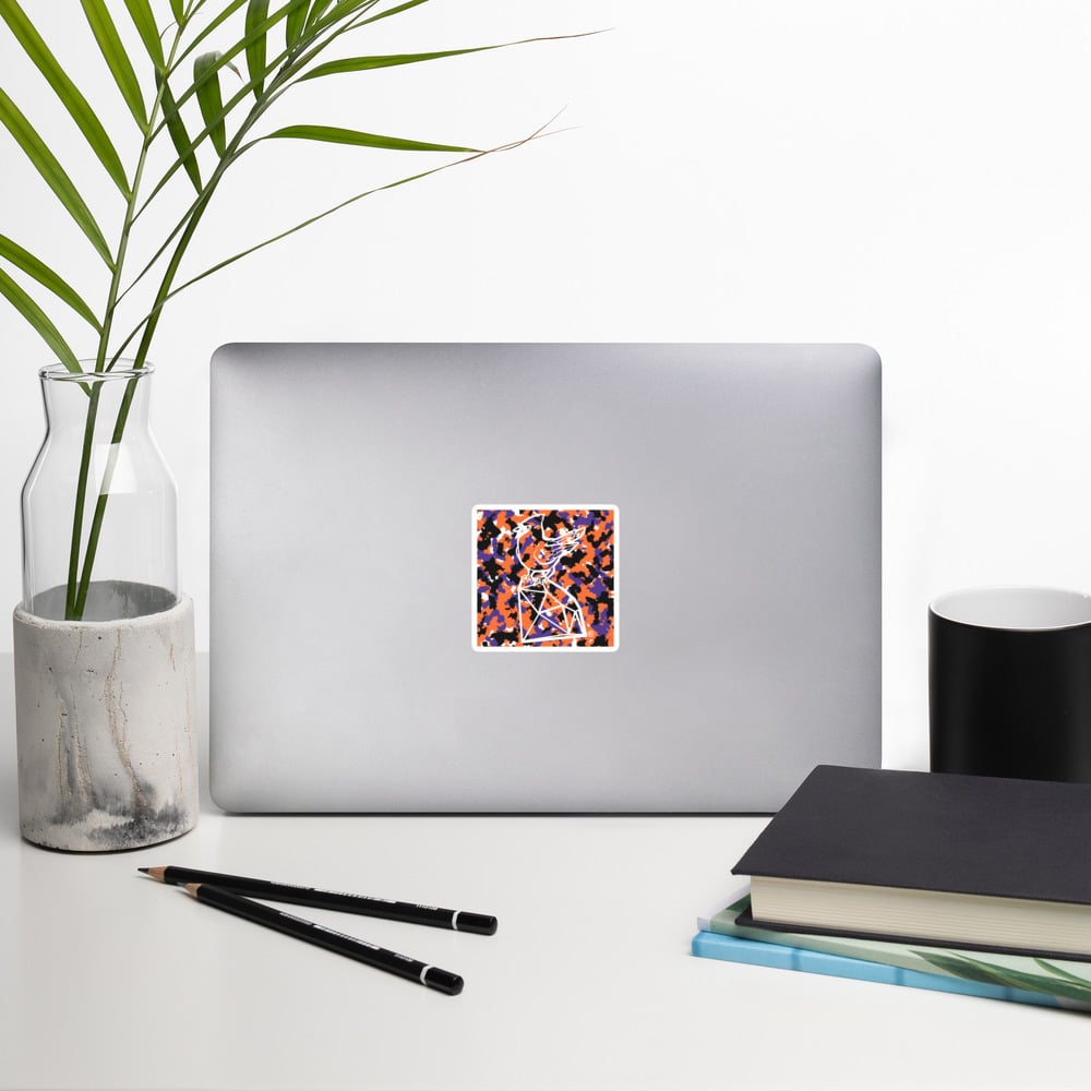 Image of Classic Logo Orange Dream Camo Stickers