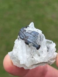 Image 10 of Hübnerite & Fine Quartz Points Specimen | Peru #3060