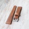 20mm Box Stitched Antique Cinnamon Strap