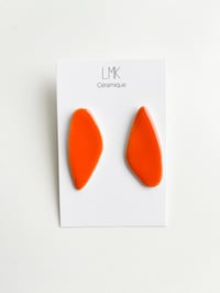 Paire de boucles d’oreilles céramique FLÉCHA orange