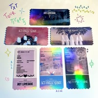 Image 1 of TXT TOURS KEEPSAKE COMMEMORATIVE HOLO TICKET 