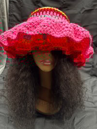 Image 4 of *CUSTOM* Double Brim Ruffle Bucket Hat