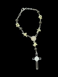 Image 2 of gothic vertebrae rosary bracelet
