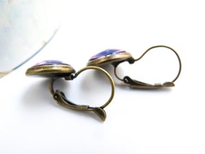 Image of Dormeuses 'Tangerine' fleurs oranges et blanches