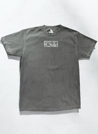 Image 2 of Embroidered Vintage Tee in Charcoal
