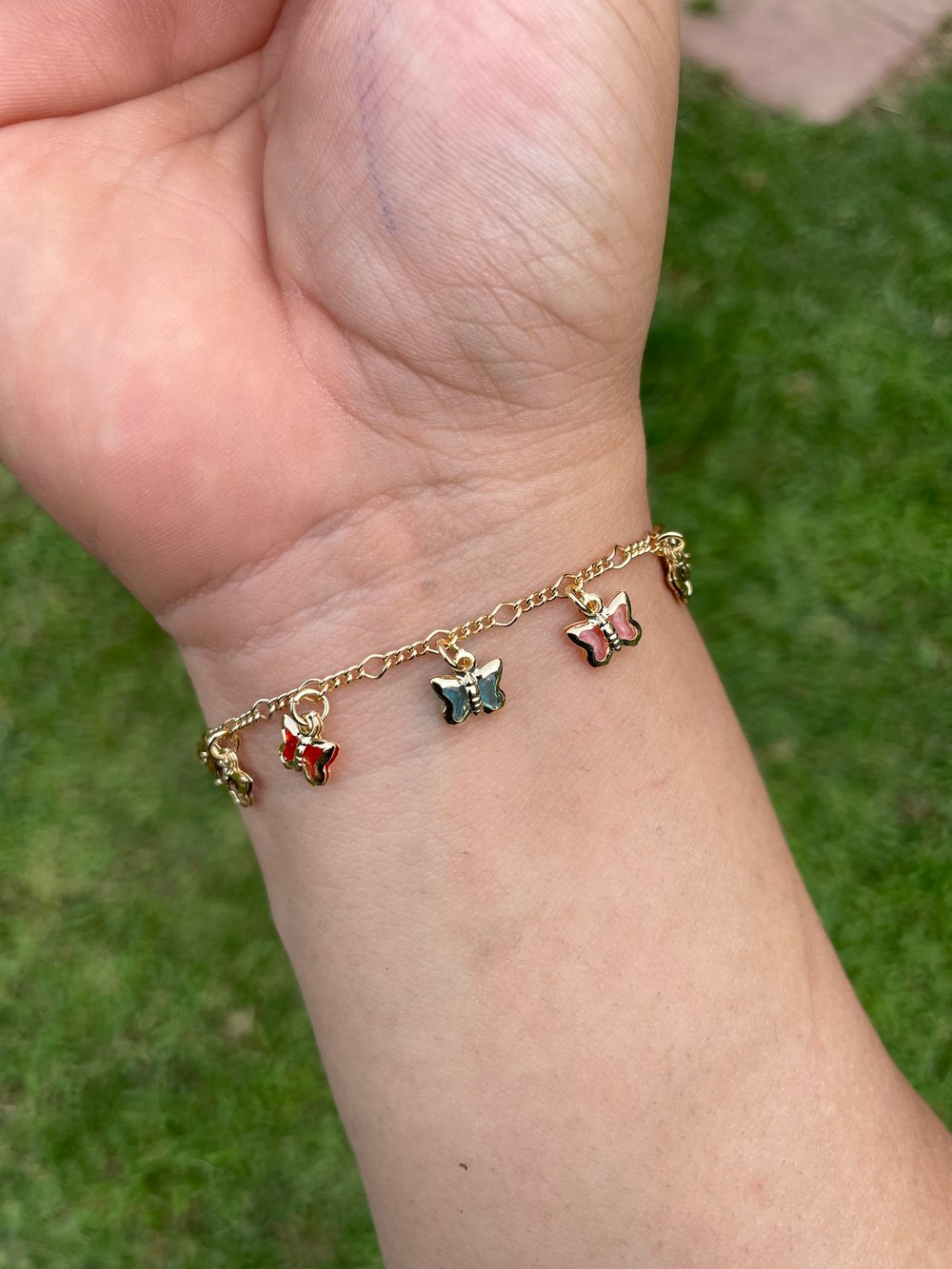 Butterfly charm bracelet