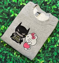 Image 1 of Bat x Cat Embroidered Sweatshirt 