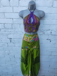 Image 7 of Sula slouch maxi skirt with pockets apple green 