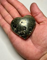 Image 6 of Pyrite Carved Heart #2577