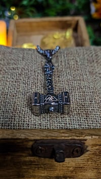 Image 4 of 👑The Armored Kingdom Hammer of the Armored Realm Necklace-Stainless Steel Pendant-24 inch chain