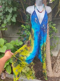 Image 4 of Mykonos Jewel Jumpsuit- turquoise yellow