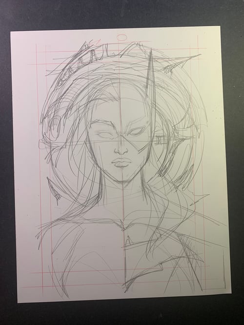 Image of DETECTIVE COMICS BABS KNIGHTMARE VARIANT COVER DC COMICS original art