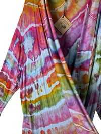 Image 5 of 3X PLUS Jersey Knit Open Cardigan in Euphoria Geode Ice Dye