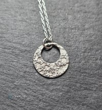 Image 2 of Lulu fine silver hoop pendant necklace