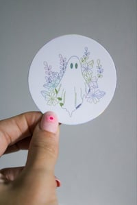 Image 2 of Ghost Floral Holo Sticker