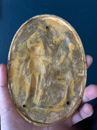 Image 7 of Magnifique médaillon en bronze massif de l’allégorie de l’hiver, prêtresse, XIXème siècle