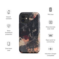 Image 8 of Beautiful Black Cat Face Splatter Painting Tough Case for iPhone®