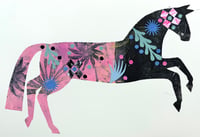 Image 1 of Zsazsa , a pink and black monoprinted and collated horse