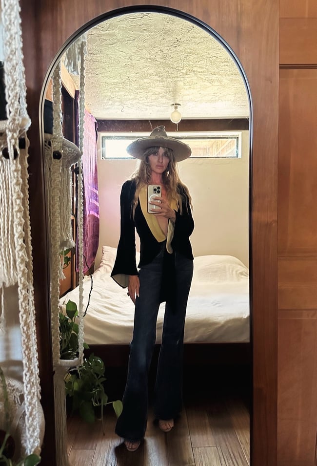 20s silk velvet draped jacket