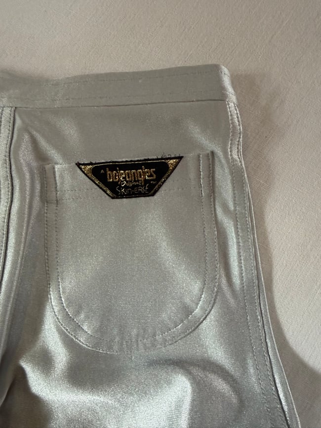 1970s cosmic silver stretch trouser set 