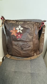 Image 1 of Leather Large Sized Messenger Bag