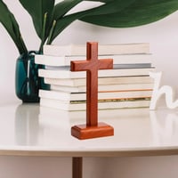 Image 4 of 1Pc Wooden Cross Christmas Spiritual Religious for Living Room Outdoor Church