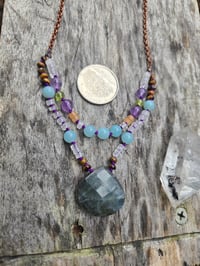 Image 3 of Labradorite knotted necklace