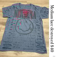 Medium Nirvana blue/pink top lace destroyed