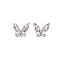 Image 2 of Lustre Butterfly Stud Earrings