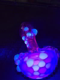 Image 1 of Purple UV Reactive Honeycomb Pipe 