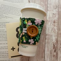 Image 2 of “Lucky Clovers” Quilted Hot/Cold Cup Cozy