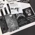 ABSU - Original alternate The Temples Of Offal J card + Original The Temples Of Offal flyers 1991