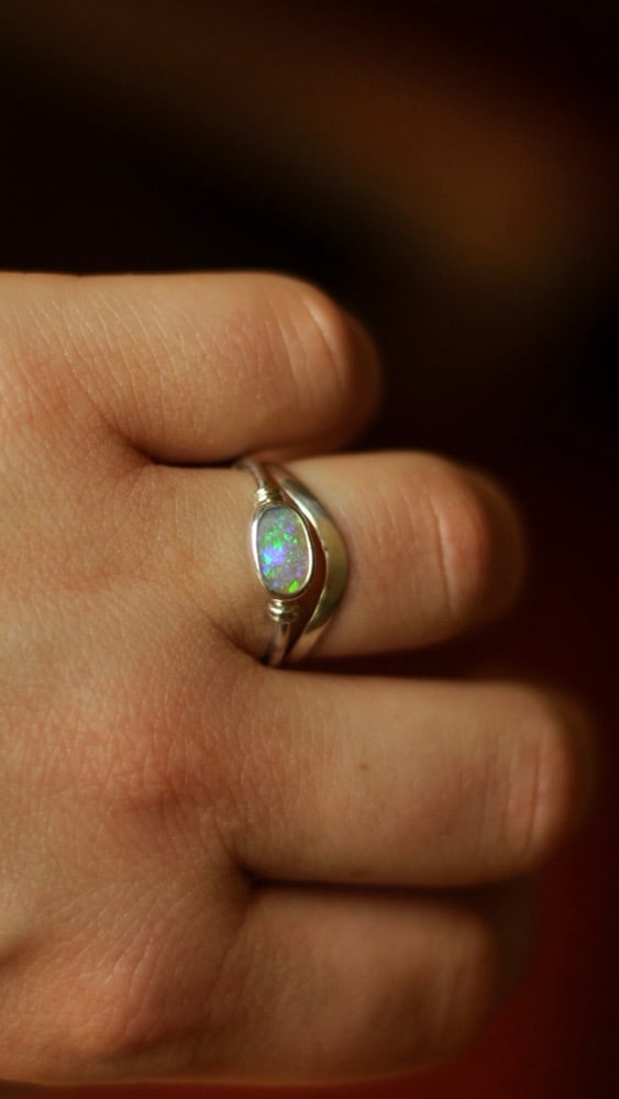 Image of Crystal Opal Stapelringe