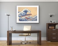 Image 3 of Sardines Surfing Hokusai’s “Hollow of a Wave” Print
