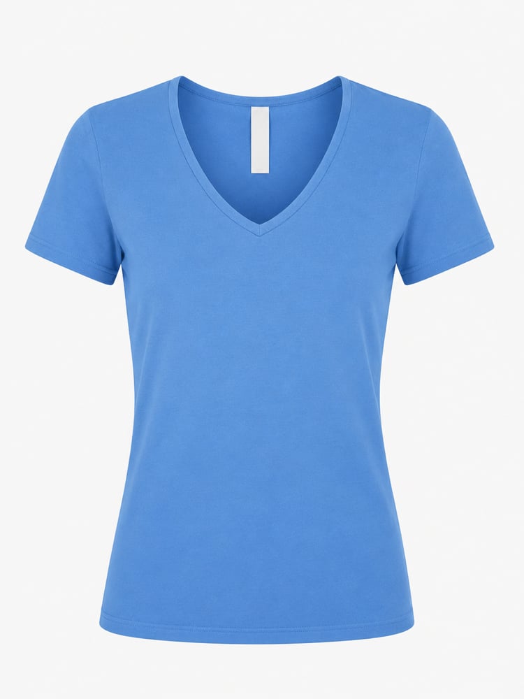 Blue Buttery Soft Seamless Tee (GREAT STRETCH)