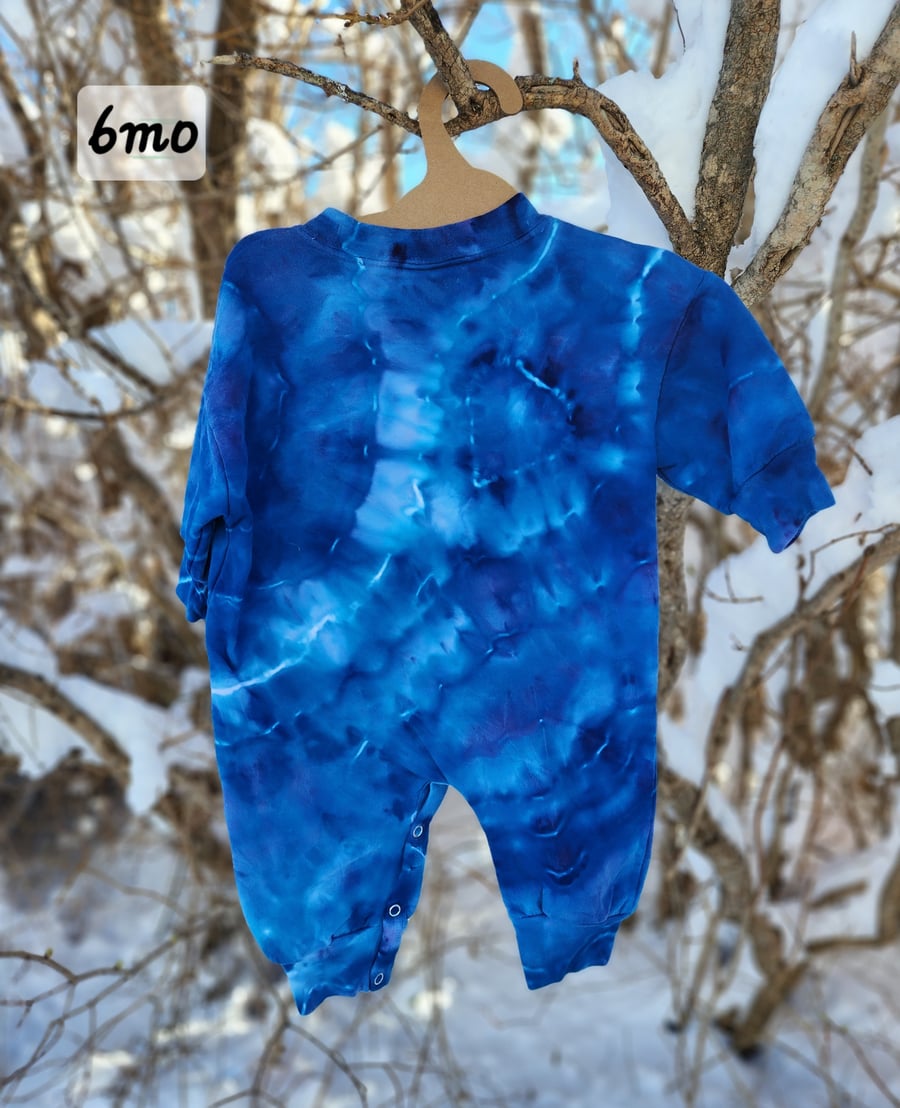 Image of Winter baby bubble rompers 0-6mo