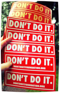 Image of DONT DO IT STICKER PACK