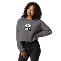 Image 1 of God Did It Women's Crop Hoodie
