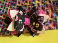 Image 5 of Black floral neon bows. Different color combos available in each picture.  